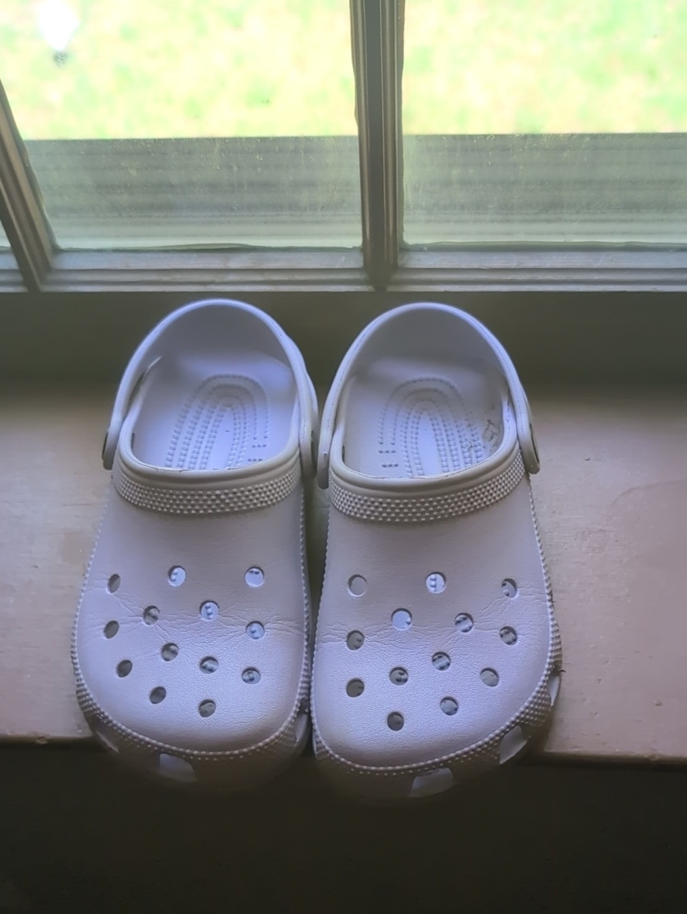 CROCS Kids White Classic Clog Sandals